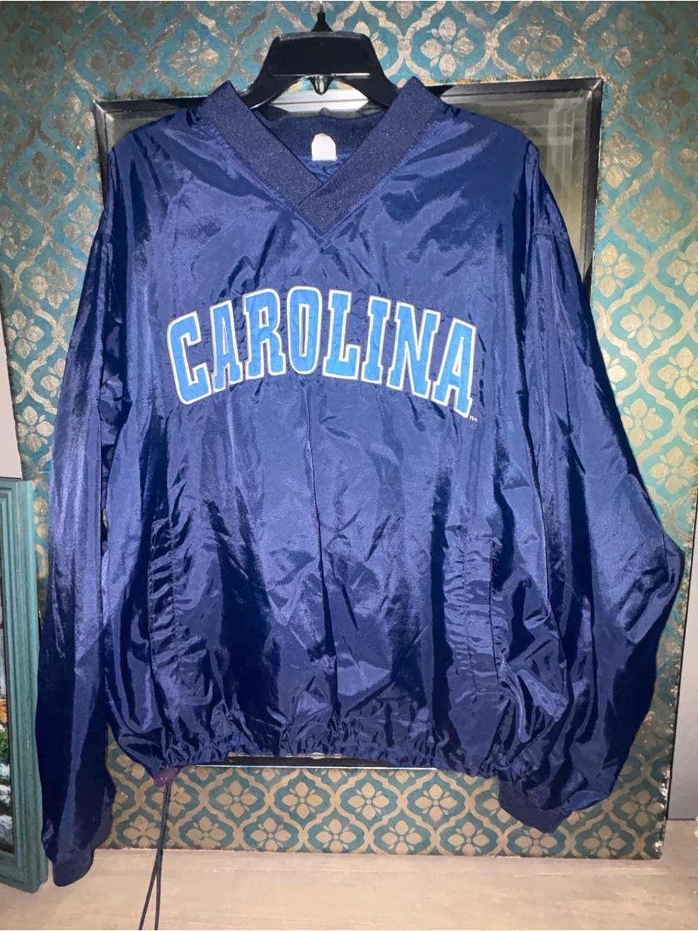 Vintage Carolina Tar Heels Pullover Windbreaker
Jacket Blue Size Large NCAA#BTS